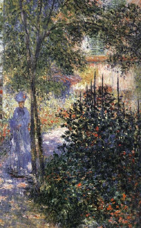 Claude Monet Blue Shadows Camille in the Garden at Argenteuil Norge oil painting art
